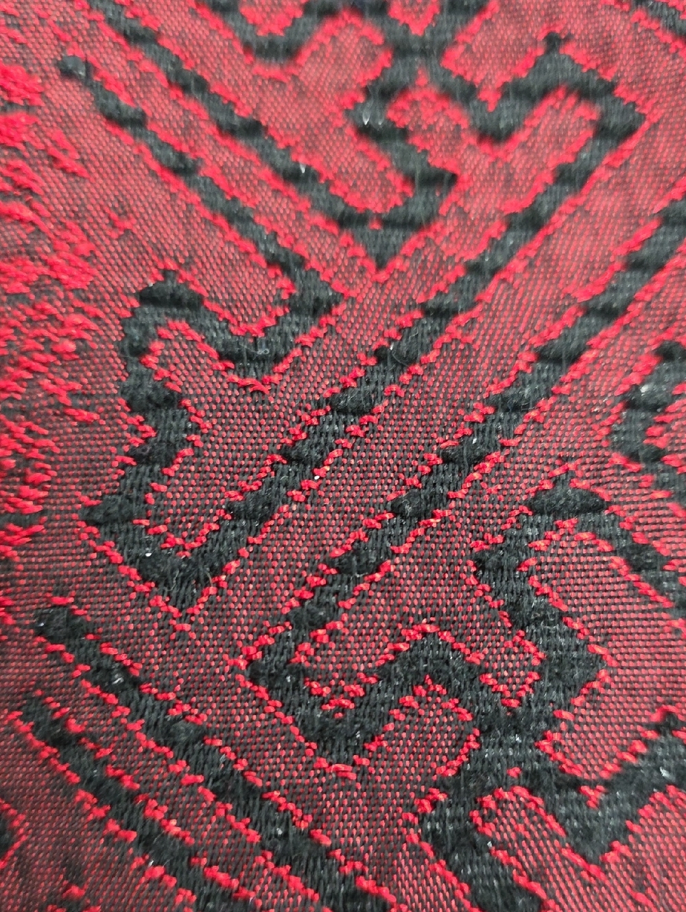 Ruby Rd. Woman Classic Red & Black Patterned Women's Jacket - Picture 10 of 10